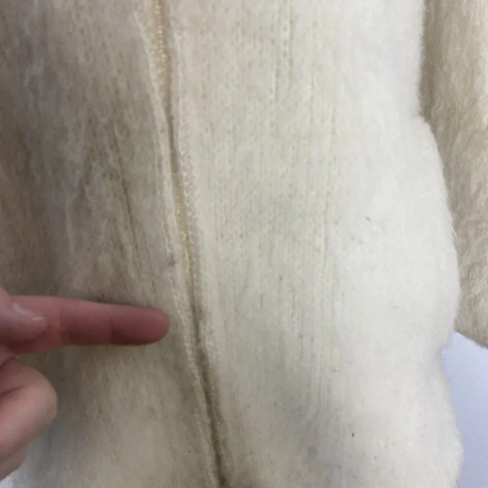 Vintage Hilda Ltd Made In Iceland Virgin‎ Wool Sweater Jacket Coat Womens XS/S